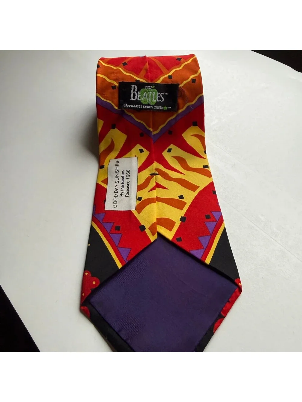 Vintage 1991 The Beatles Good Day Sunshine Silk Tie Made USA Psychedelic